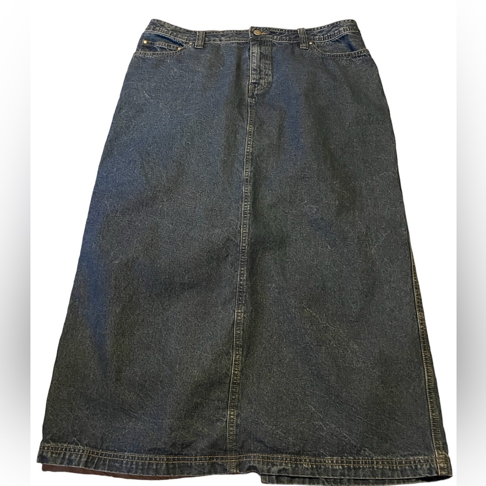 Cotton Maxi Denim Skirt